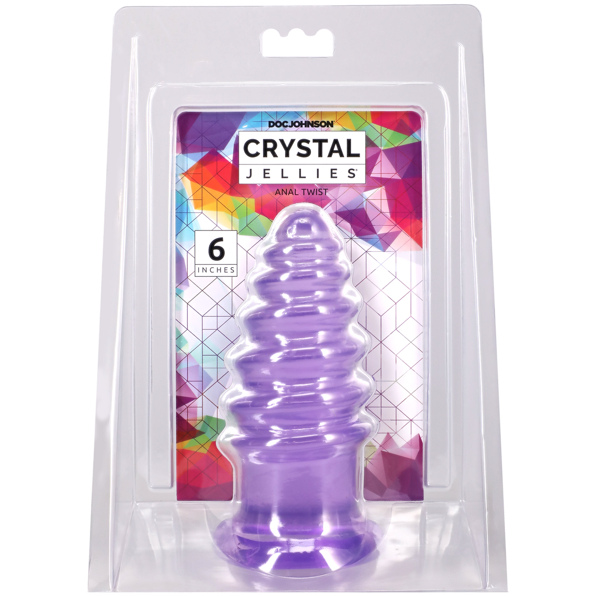 Crystal Jellies - Anal Twist - 6 Inch Purple