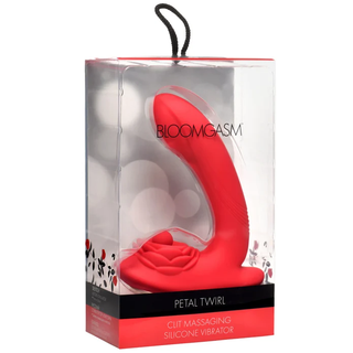 Petal Twirl Clit Massaging Silicone Vibrator Red