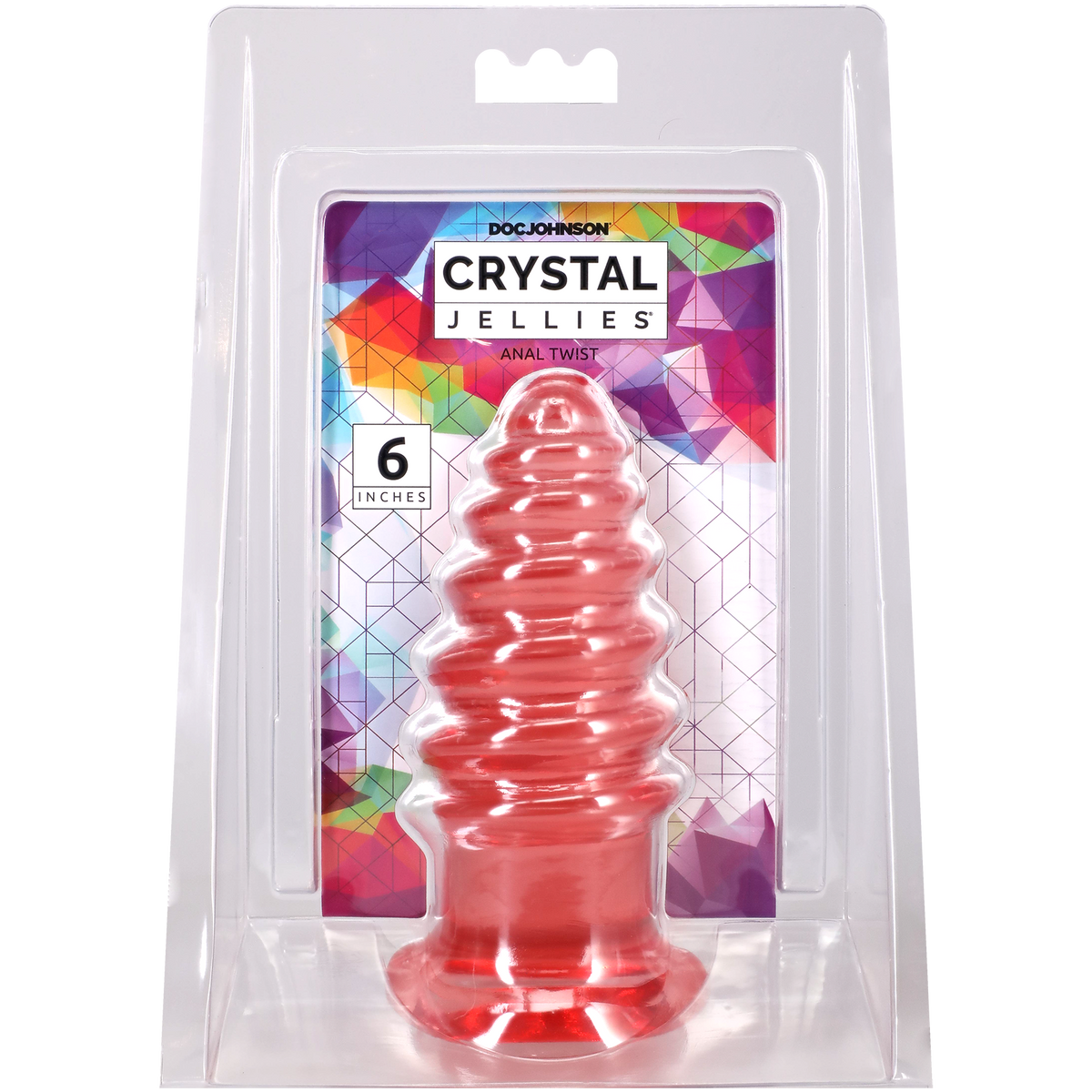 Crystal Jellies - Anal Twist - 6 Inch Pink