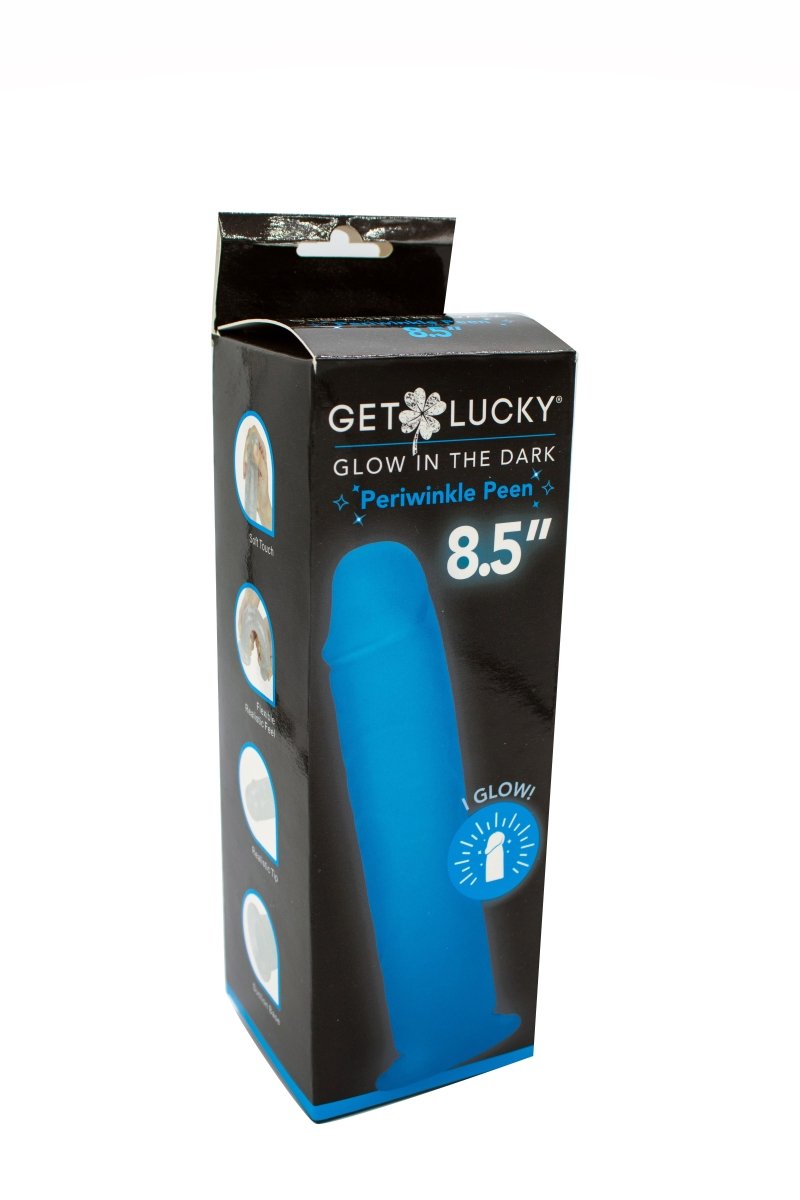 Glow in the Dk Periwinkle Peen Dildo 8.5
