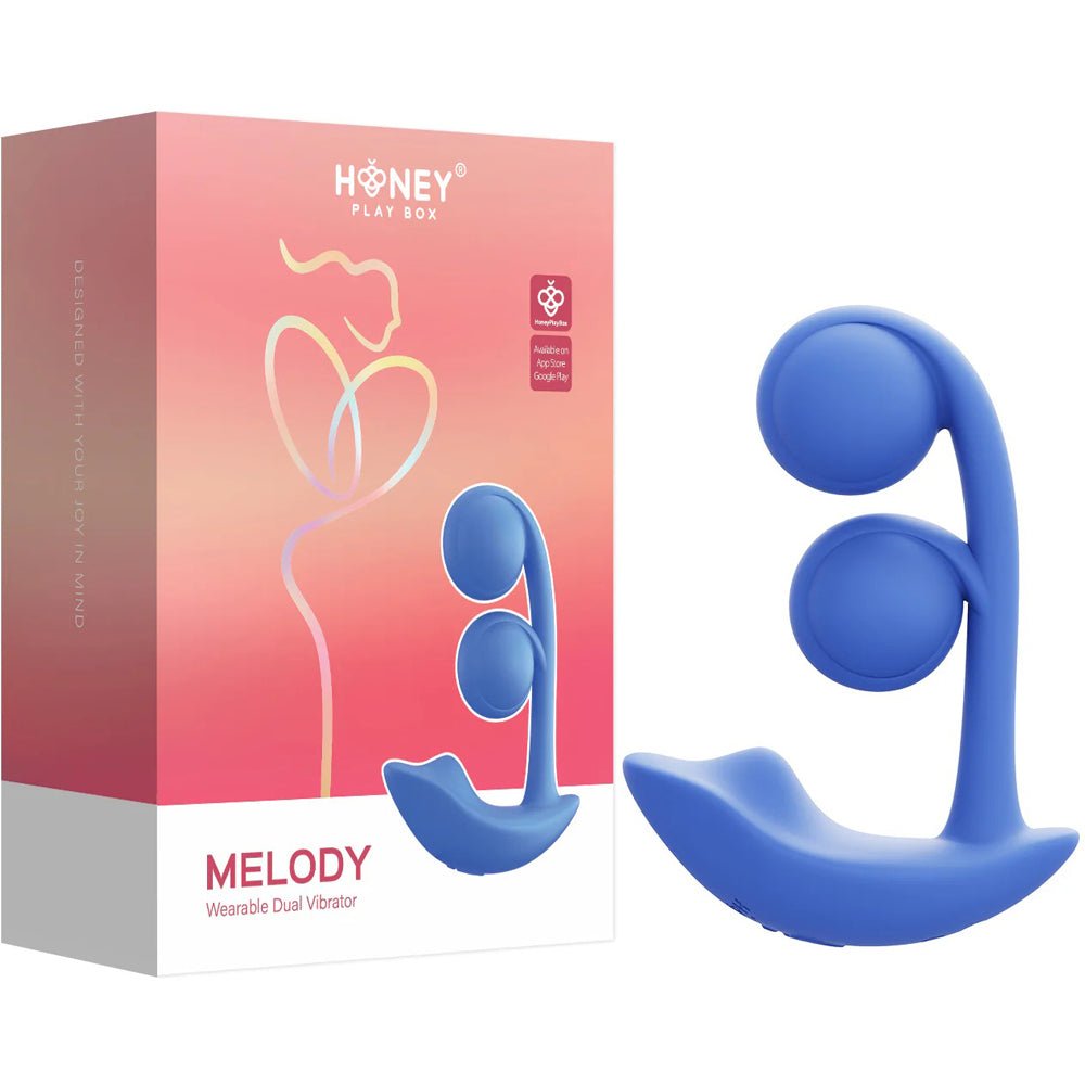 Melody Wearable Dual Vibrator - Blue