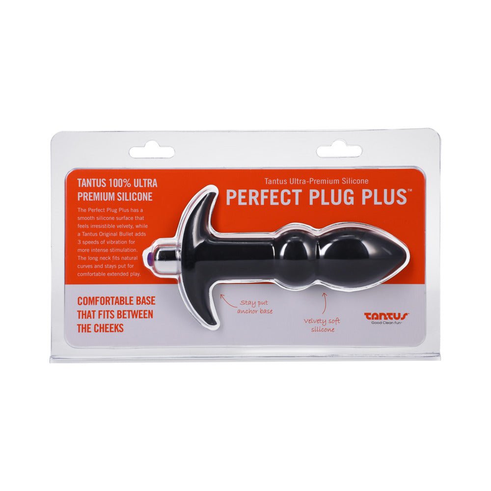 Tantus Perfect Plug Plus Vibrating Anal Plug Onyx