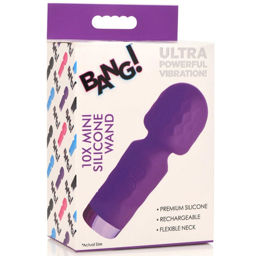 10x Mini Silicone Wand - Purple - TruLuv Novelties