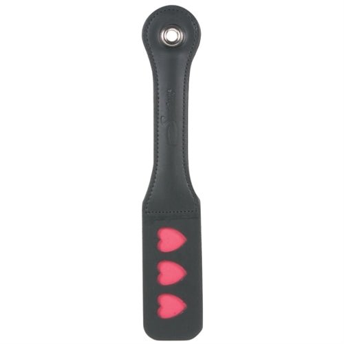 12 Inch Leather Impression Paddle - Heart - TruLuv Novelties