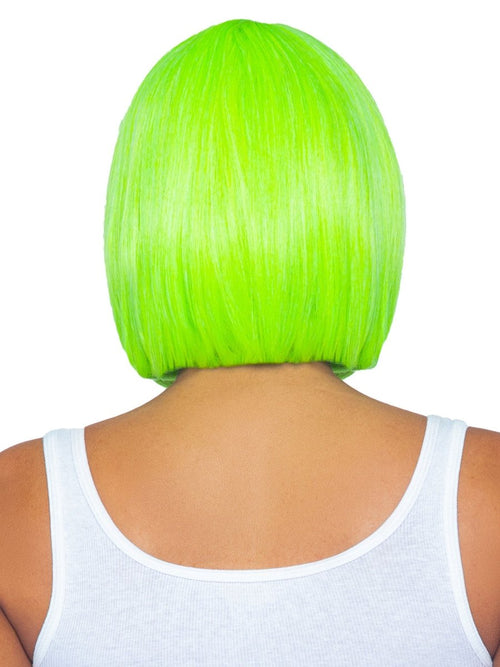 12 Inch Short Bob Wig - Neon Green - TruLuv Novelties