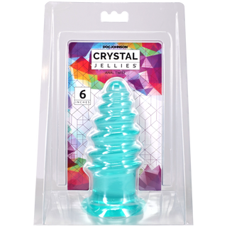 Crystal Jellies - Anal Twist - 6 Inch Teal