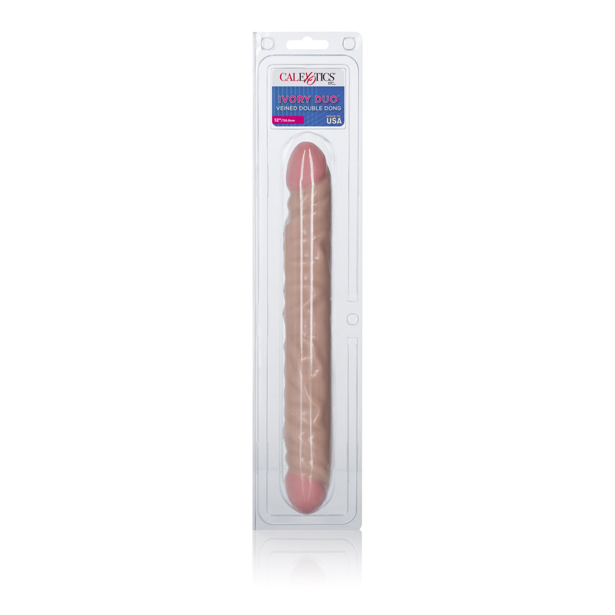 Ivory Duo 12 Inches Veined Double Dong