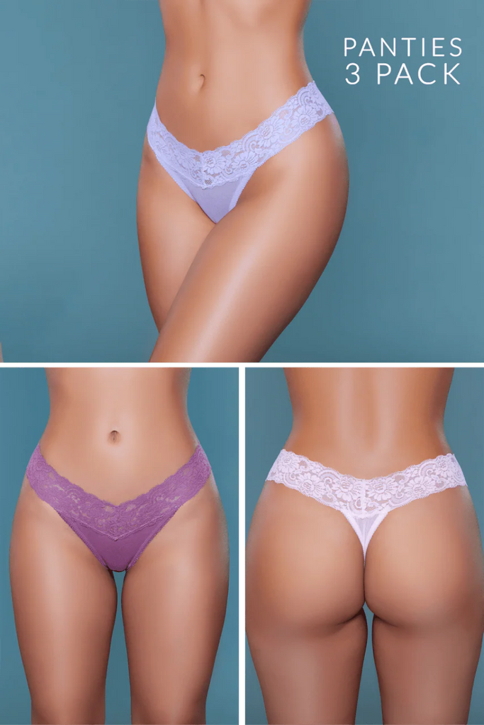 2201 Mila Thong 3 Pack - TruLuv Novelties
