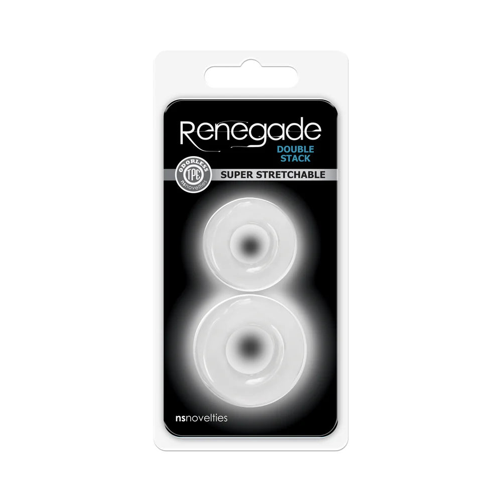 Renegade Double Stack Cock Rings 2-Pack Clear