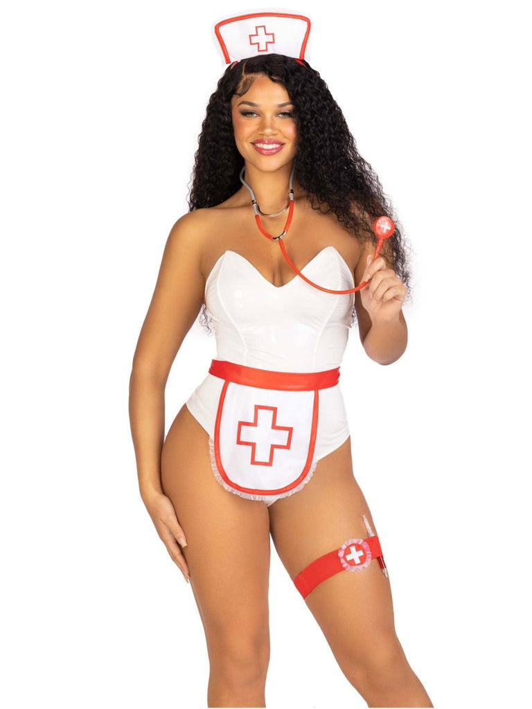 5 Pc Nurse Kit - One Size - White/red - TruLuv Novelties