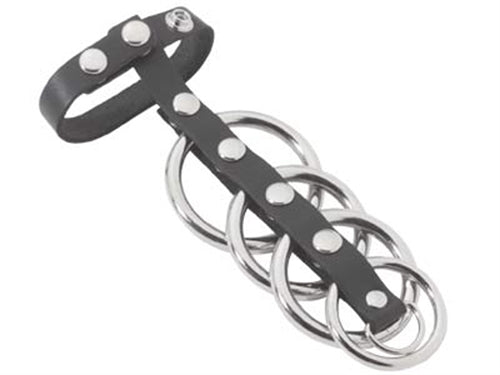 5 Ring Black Rubber Changeable Gates of Hell - TruLuv Novelties