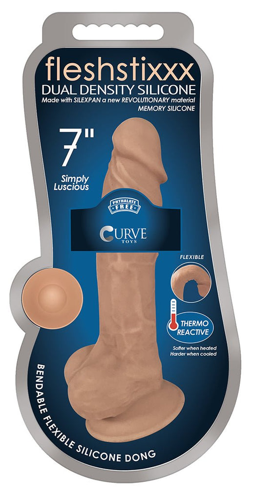 7 Inch Fleshstixxx Silicone Dildo With Balls - TruLuv Novelties