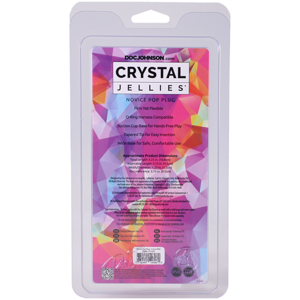 Crystal Jellies - Novice Pop Plug - 4 Inch Pink