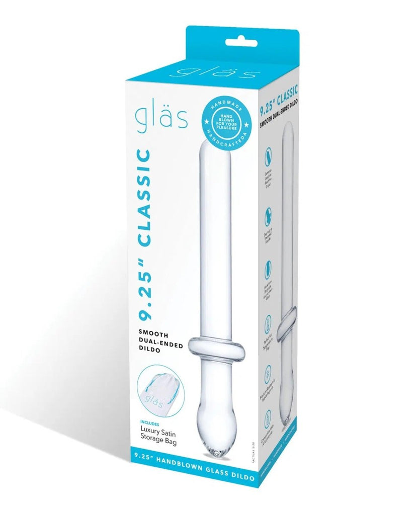 9.25 Inch Classic Smooth Dual - Ended Dildo - Clear - TruLuv Novelties