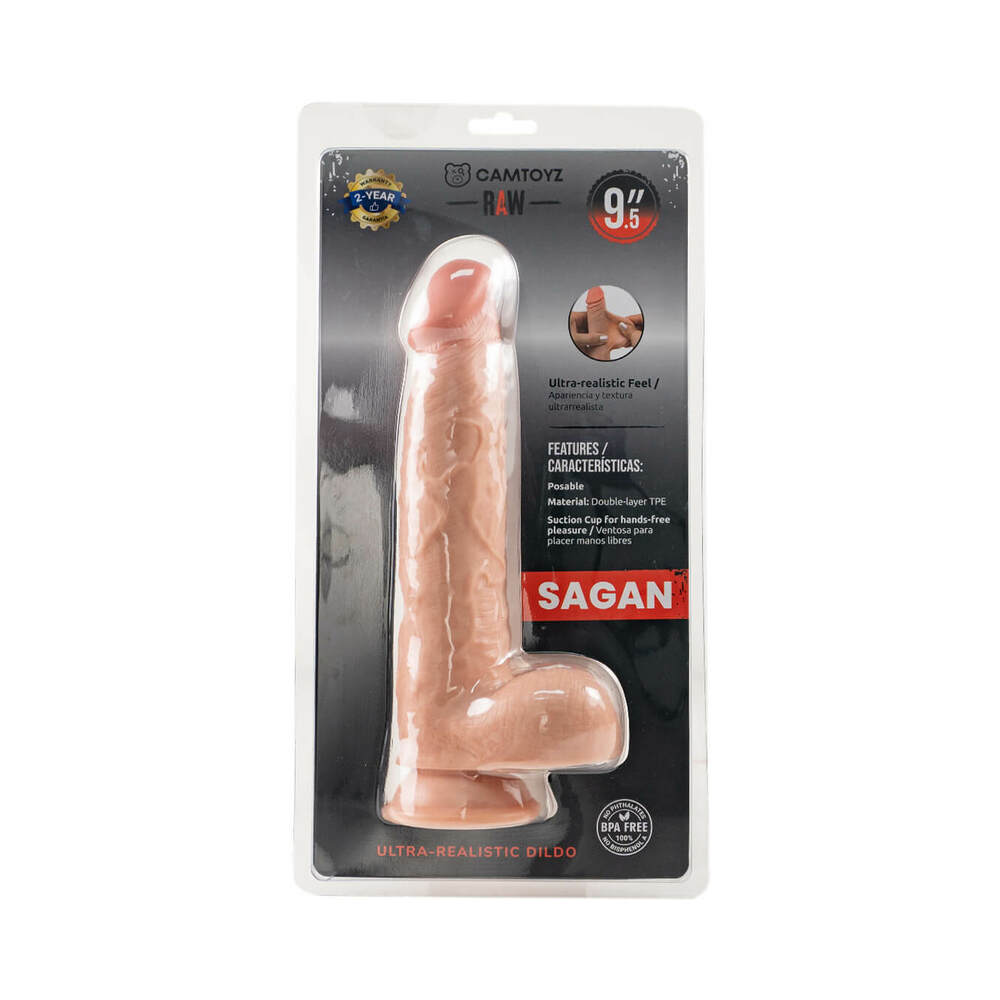 Camtoyz Raw Sagan Large Ultra-Realistic 9.5 in. Dual Density Dildo
