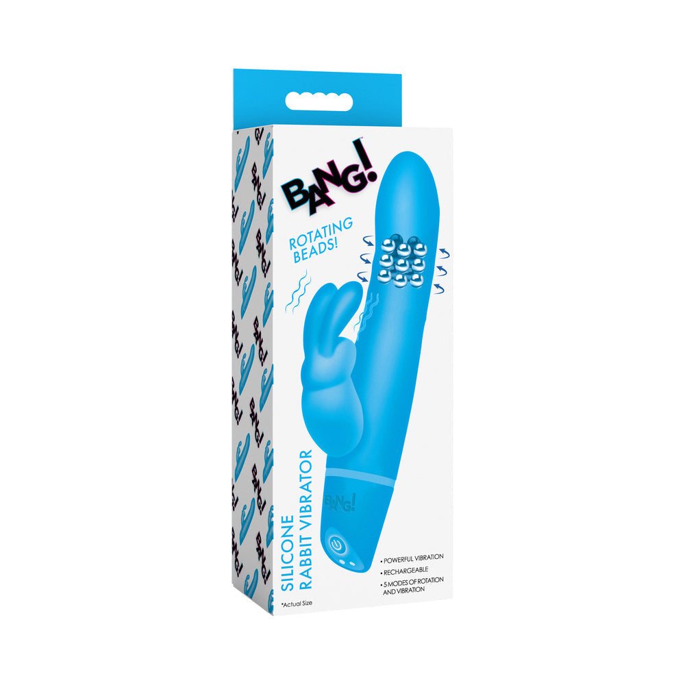 BANG! Silicone Rabbit Vibrator Blue
