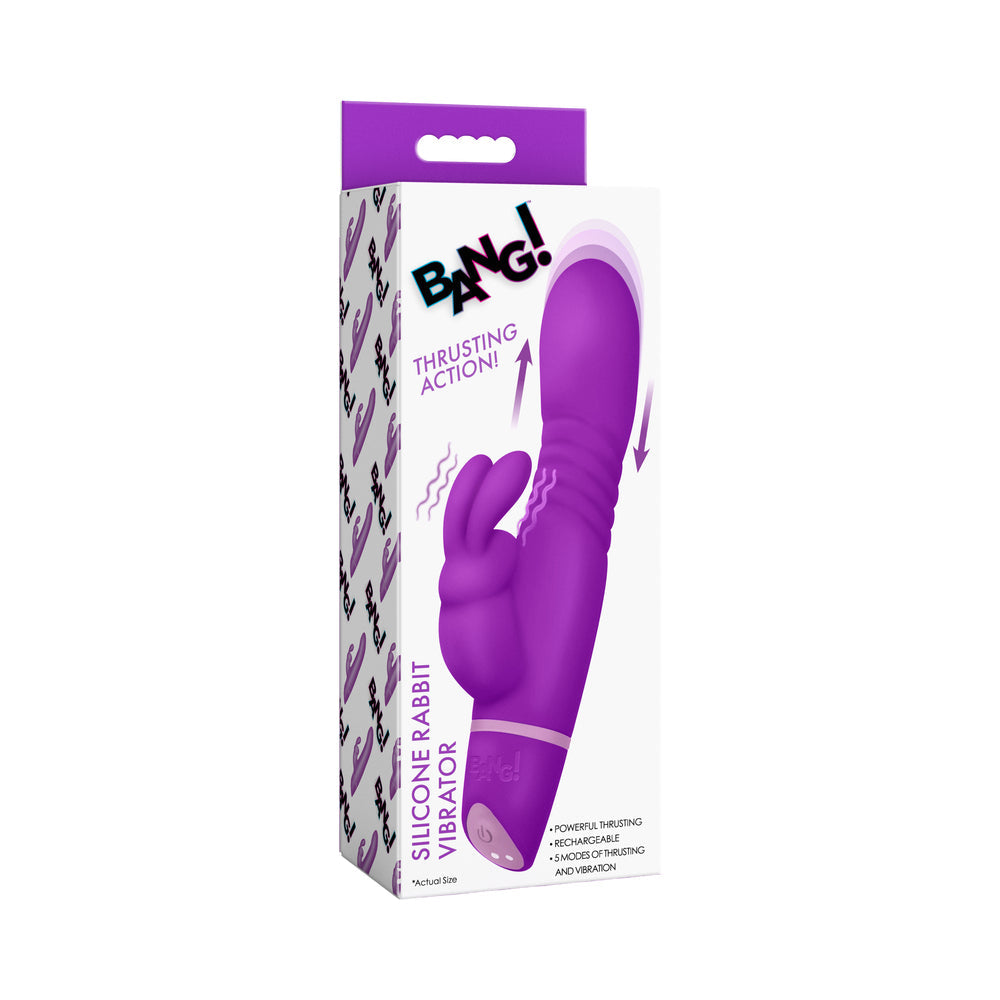 BANG! Silicone Rabbit Vibrator Purple