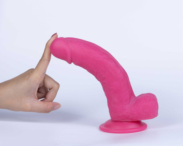 Real Skin Mr. Pink 7.5" Dual Layer Dildo