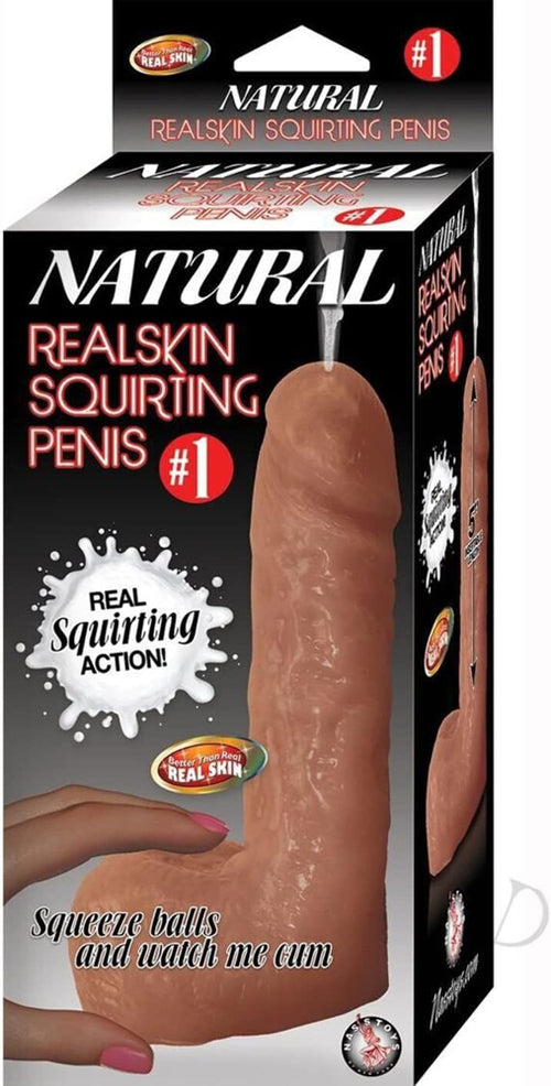 #1 Natural Realskin Squirting Penis - Brown