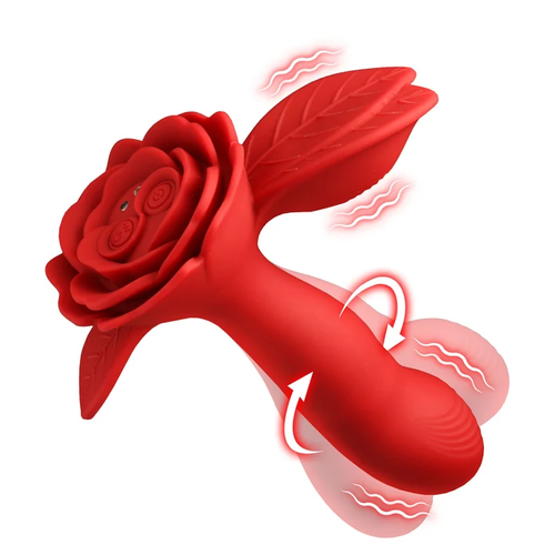 Bl Gyrating Silicone Vibrator Red