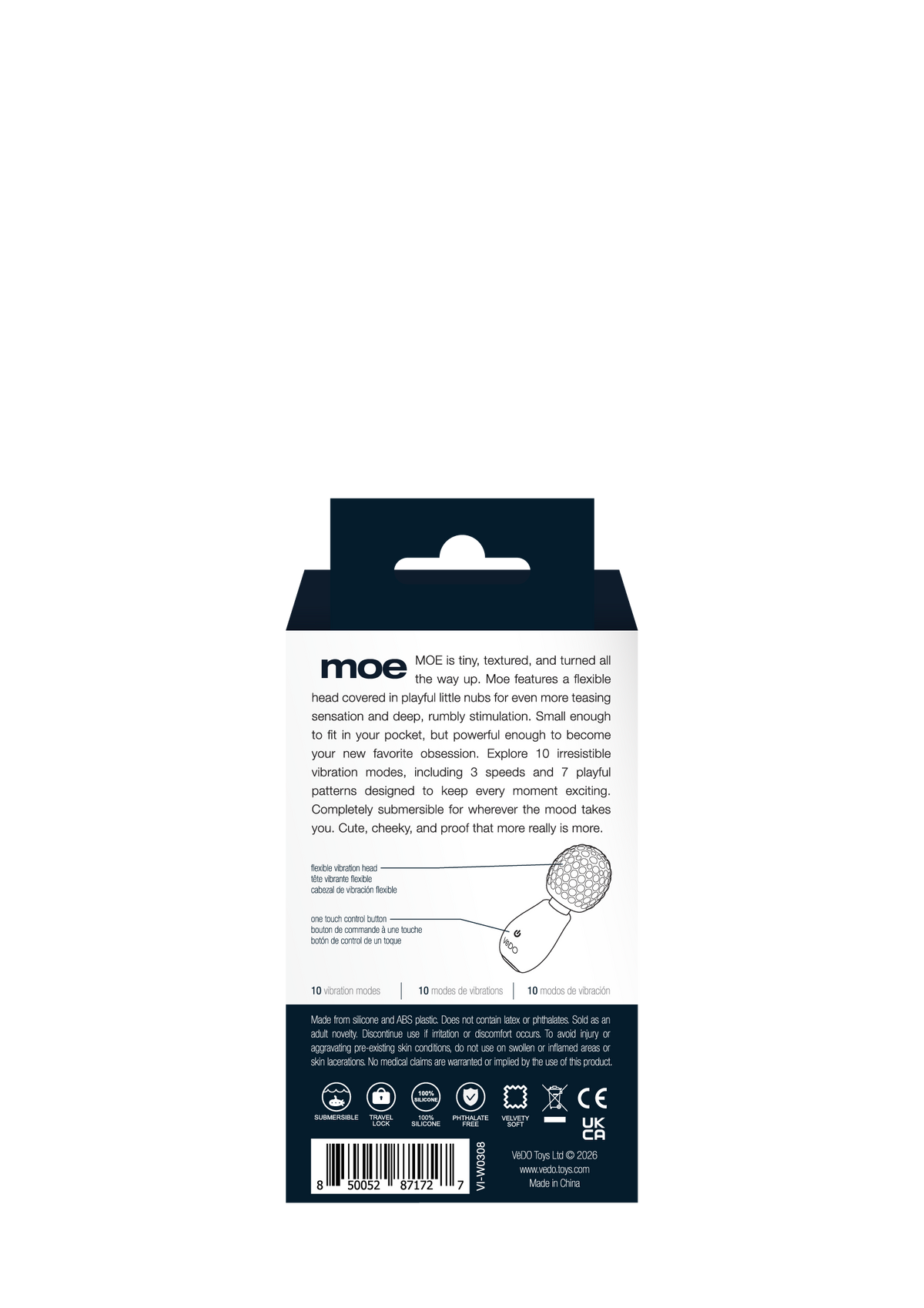Moe Rechargeable Extra Mini Wand Black