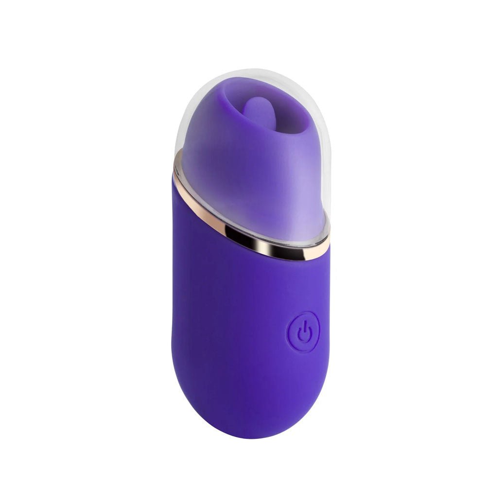 Abby - Mini Clit Licking Vibrator Tongue Sex Toy - Purple - TruLuv Novelties