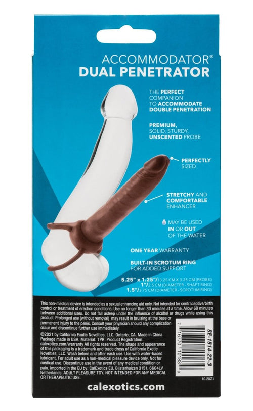 Accommodator Dual Penetrator - Brown - TruLuv Novelties