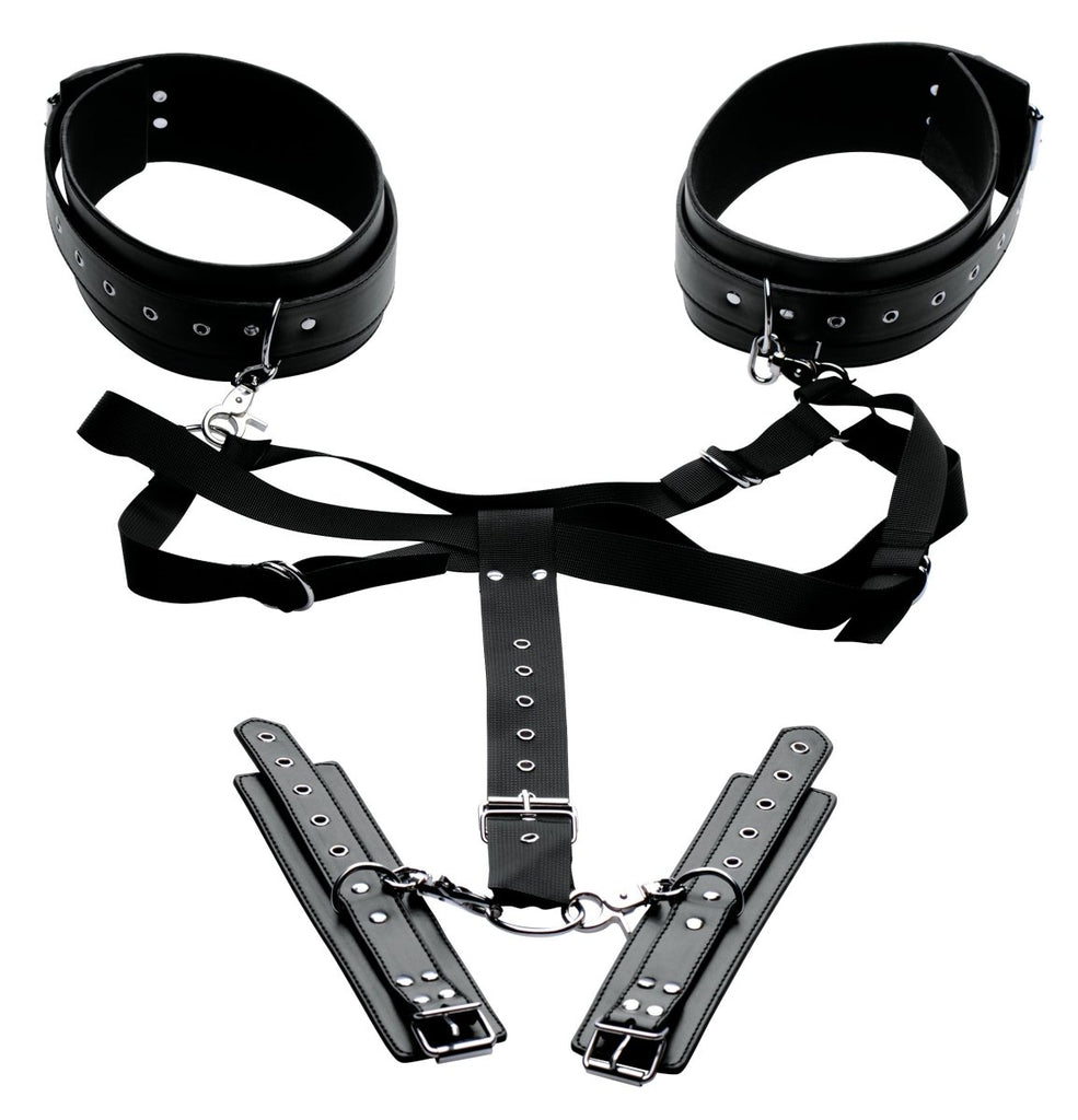 Acquire Easy Access Thigh Harness With Wrist Cuffs - TruLuv Novelties