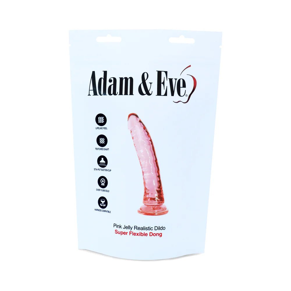 Adam & Eve Pink Jelly Realistic Dildo - TruLuv Novelties