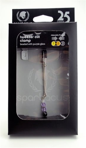 Adjustable Clit Clamp With Purple Beads - TruLuv Novelties