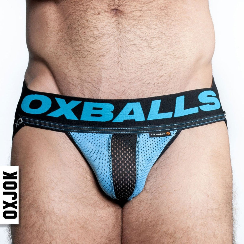 Airmesh Upthrust Slider - Strap Jock Sky Blue Xl - TruLuv Novelties