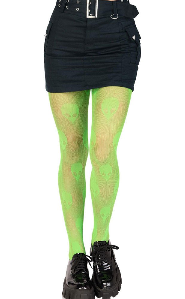 Alien Net Tights - One Size - Green - TruLuv Novelties