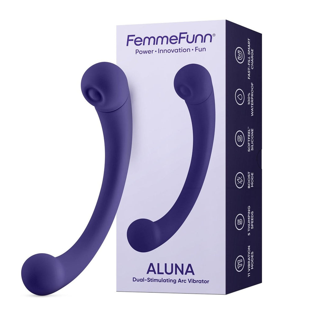 Aluna Dual Stimulating Arc Vibrator - Dark Purple - TruLuv Novelties
