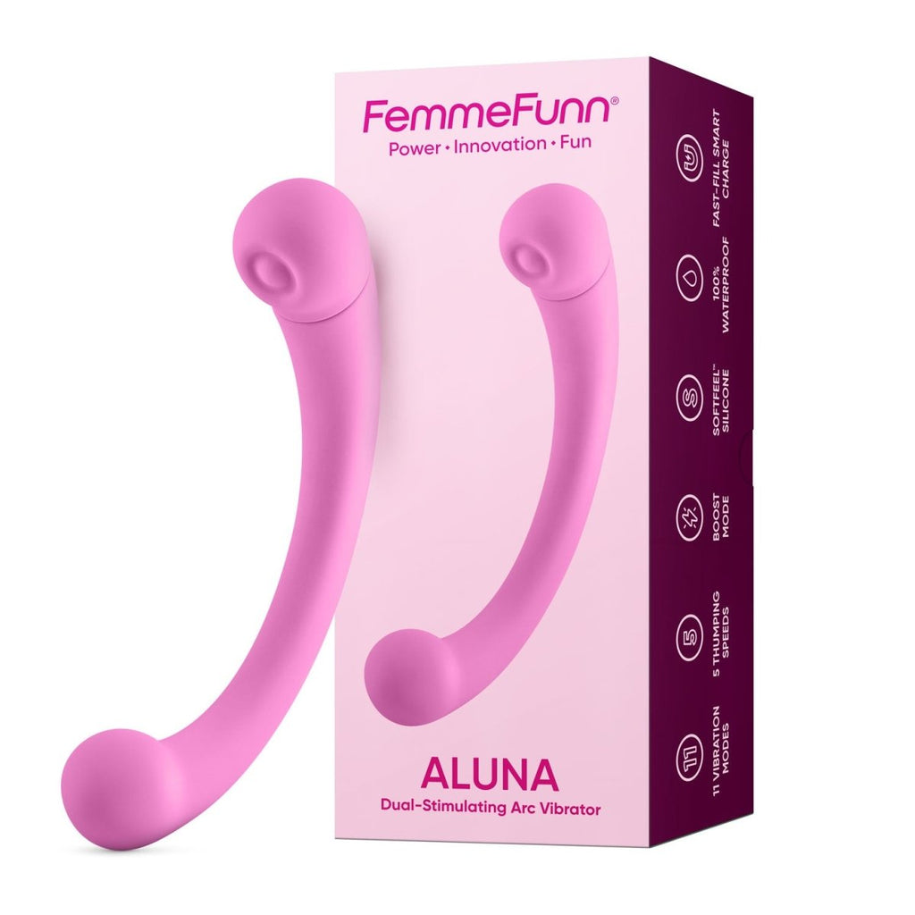 Aluna Dual Stimulating Arc Vibrator - Pink - TruLuv Novelties