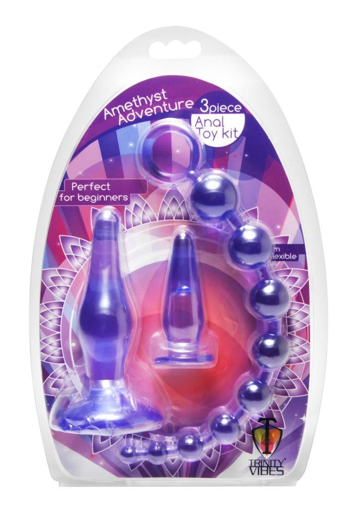 Amethyst Adventure 3 Pieces Anal Toy Kit - TruLuv Novelties