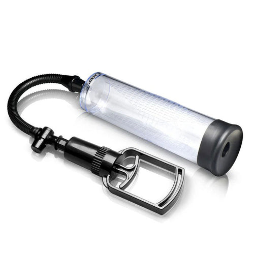 Amp Up Penis Pump With Pull Rod - Clear - TruLuv Novelties