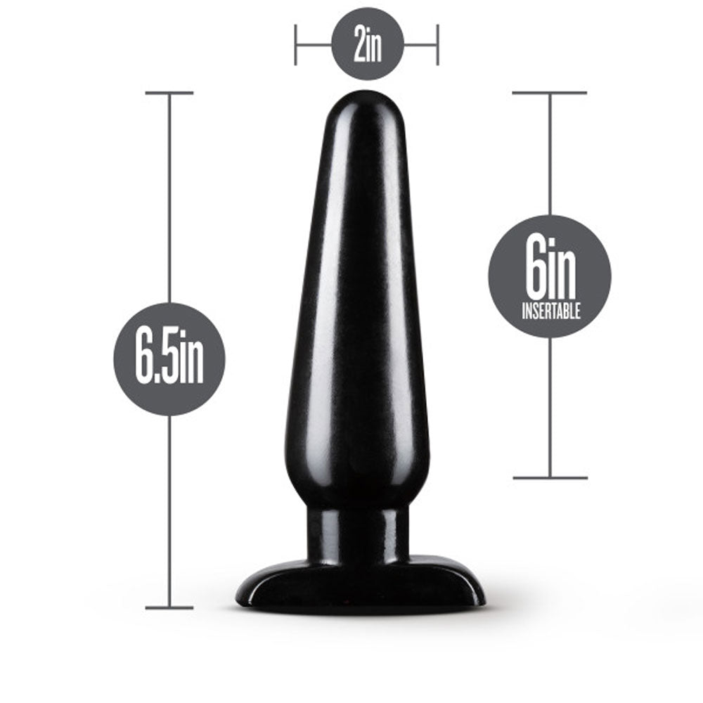 Anal Adventures - Basic Anal Plug - Large - Black - TruLuv Novelties