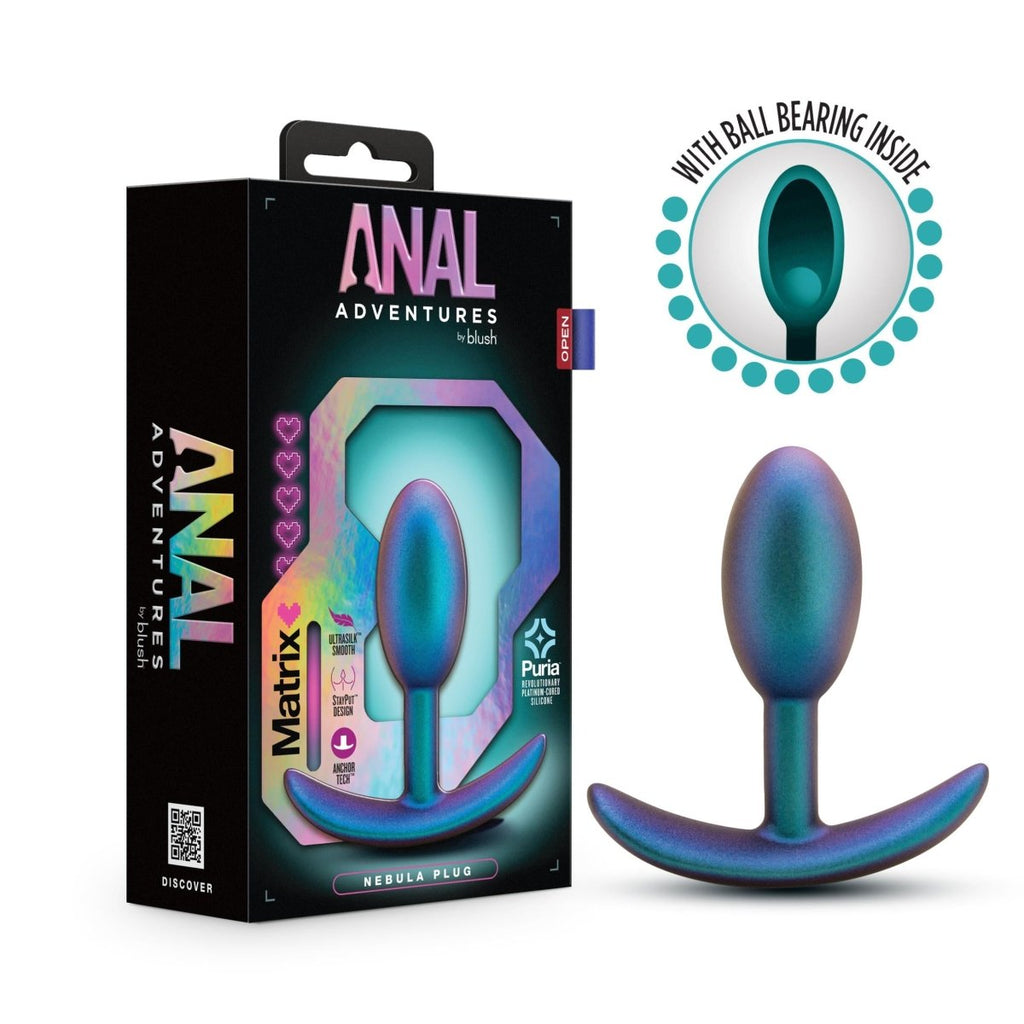 Anal Adventures Matrix - Nebula Plug - Lunar Blue - TruLuv Novelties