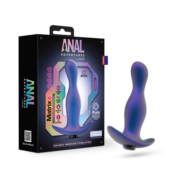 Anal Adventures Matrix Odyssey Prostate Stimulator Space Age Blue - TruLuv Novelties
