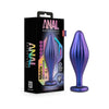Anal Adventures Matrix Silicone Wavy Bling Plug Sapphire - TruLuv Novelties