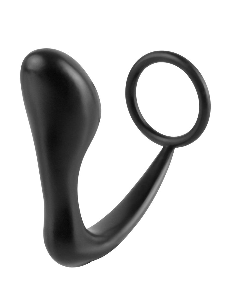 Anal Fantasy Collection Ass Gasm Cockring Plug - Black - TruLuv Novelties