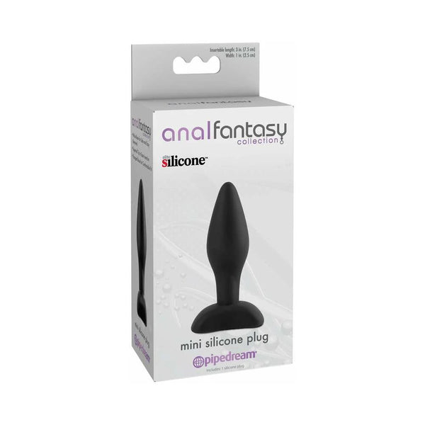 Anal Fantasy Collection Mini Silicone Plug Black - TruLuv Novelties