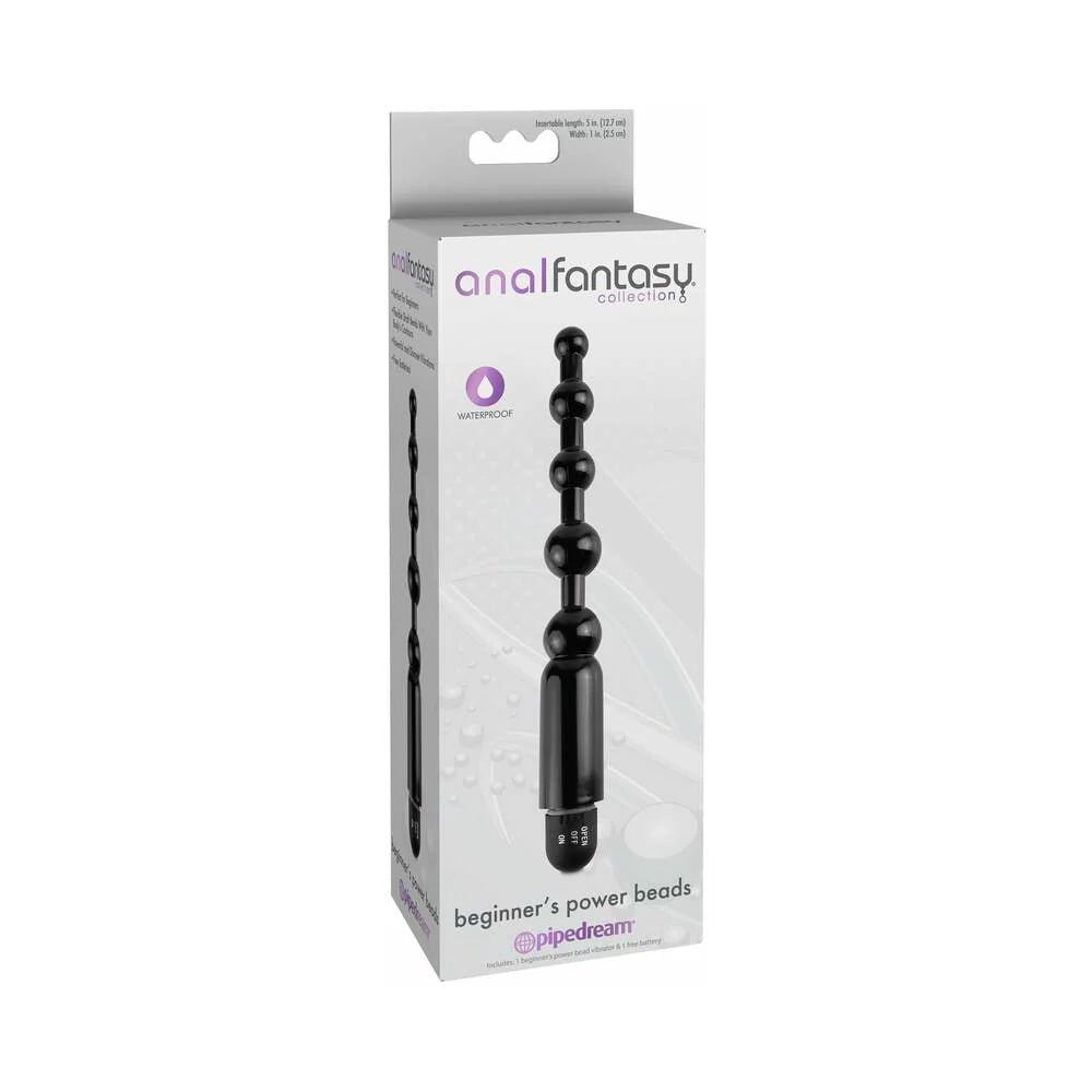 Anal Fantasy Collection Vibrating Beginner's Power Beads Black - TruLuv Novelties