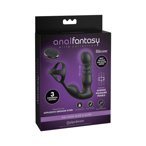 Anal Fantasy Elite Ass-gasm Slide & Glide Black - TruLuv Novelties