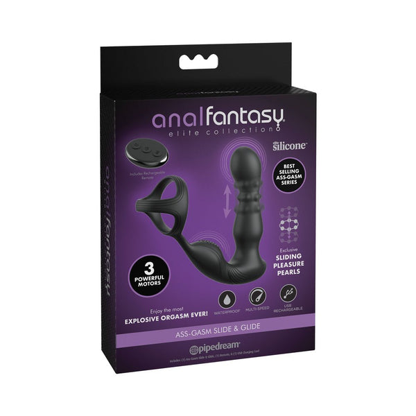 Anal Fantasy Elite Ass-gasm Slide & Glide Black - TruLuv Novelties