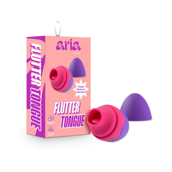 Aria Flutter Tongue Rechargeable Silicone Flicking Vibrator Purple - TruLuv Novelties