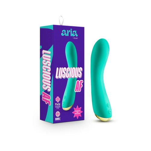 Aria Luscious AF Rechargeable Silicone G - Spot Vibrator Teal - TruLuv Novelties