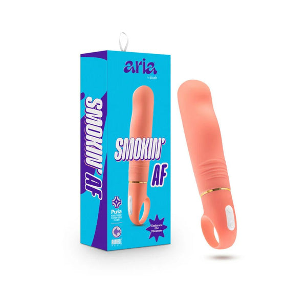 Aria Smokin' AF Silicone Vibrator Coral - TruLuv Novelties