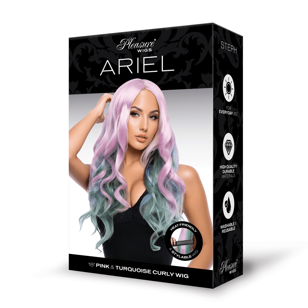 Ariel Premium Stylable Wig - Pink/turquoise - TruLuv Novelties