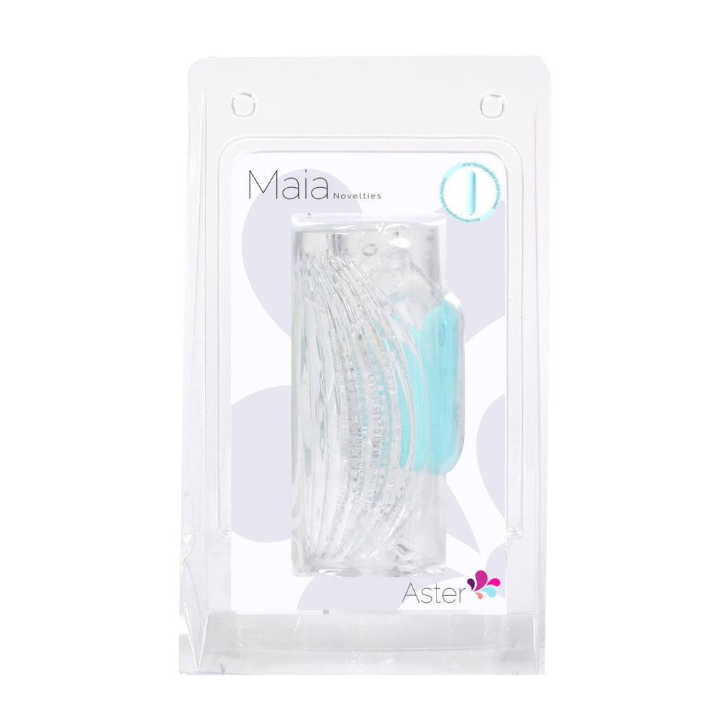 Aster Vibrating Male Masturbator With Bullet - Clear - TruLuv Novelties